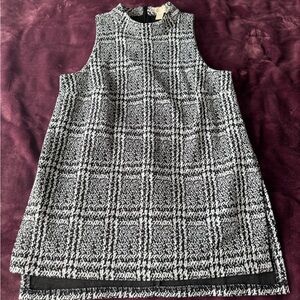 MICHAEL Michael Kors Monochrome Plaid Kids Dress